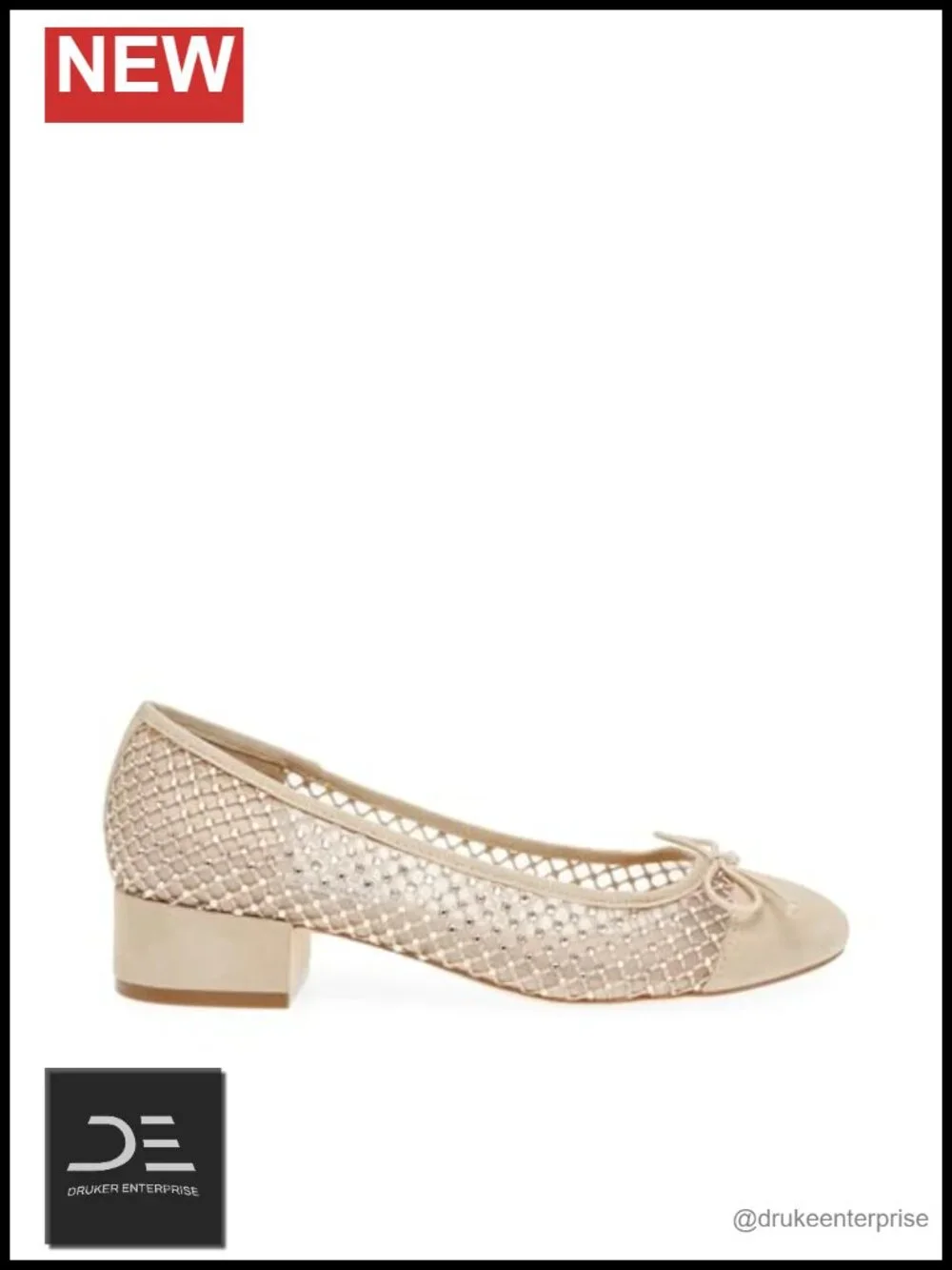 Women's Round Toe Block Heel Pump Slip-On Bow Accent